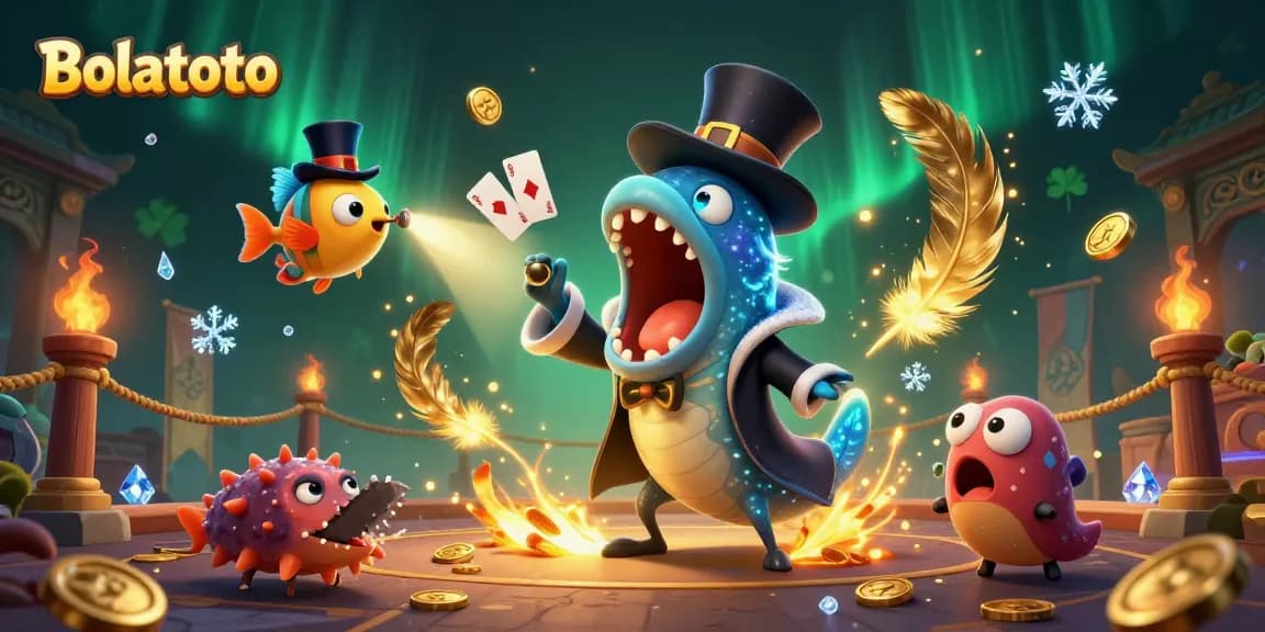 Engage in thrilling magic with Bolatoto in a vibrant 3D underwater casino scene.