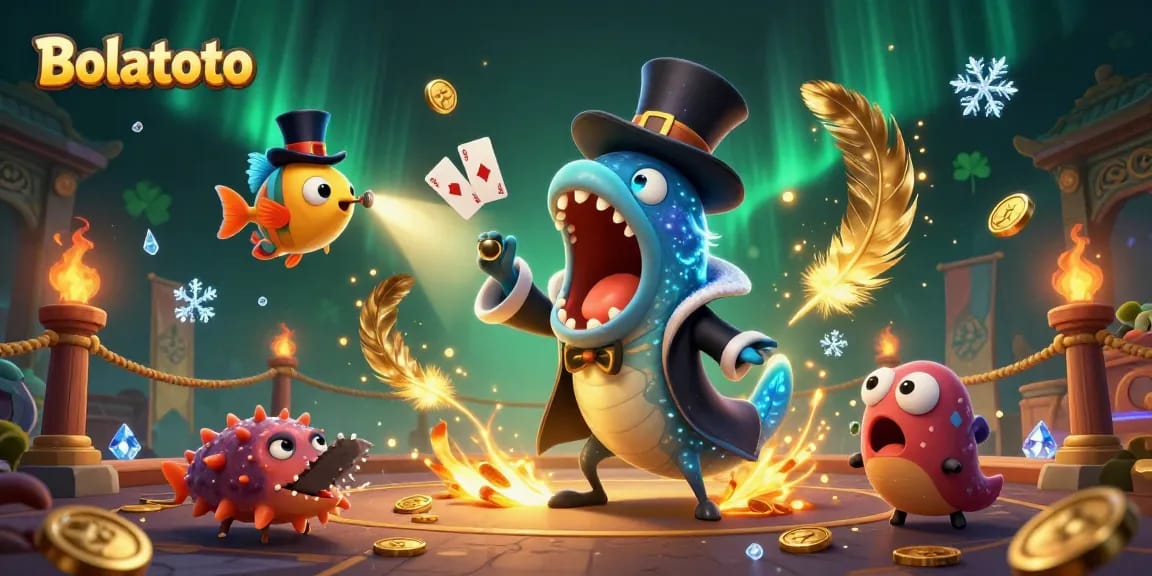 Engage in thrilling magic with Bolatoto in a vibrant 3D underwater casino scene.