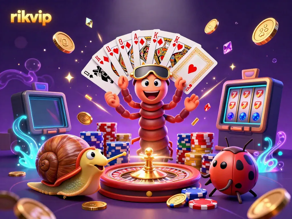 Experience thrilling gameplay at rikvip with vibrant casino characters and dynamic gaming elements.