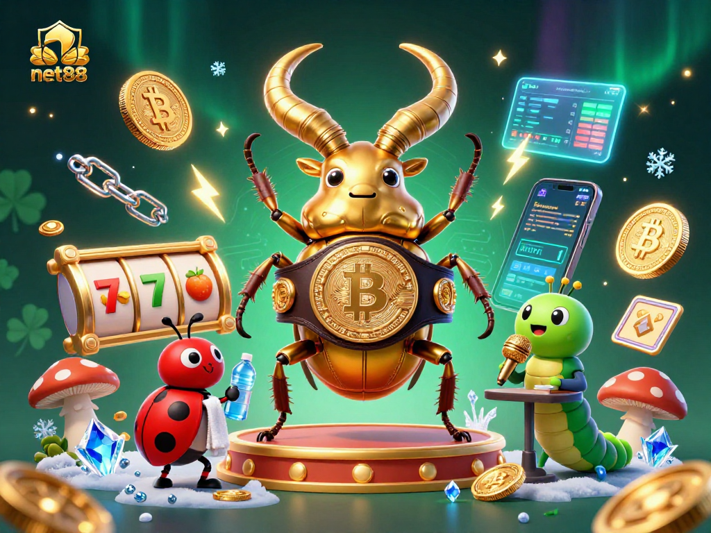 Enhance your gaming experience at net88 with vibrant casino-themed illustration featuring playful elements.