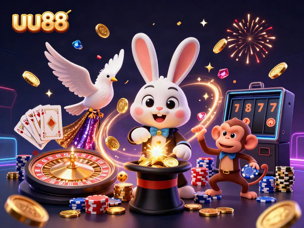 Engage with the magic of uu88 as playful characters bring casino excitement to life.