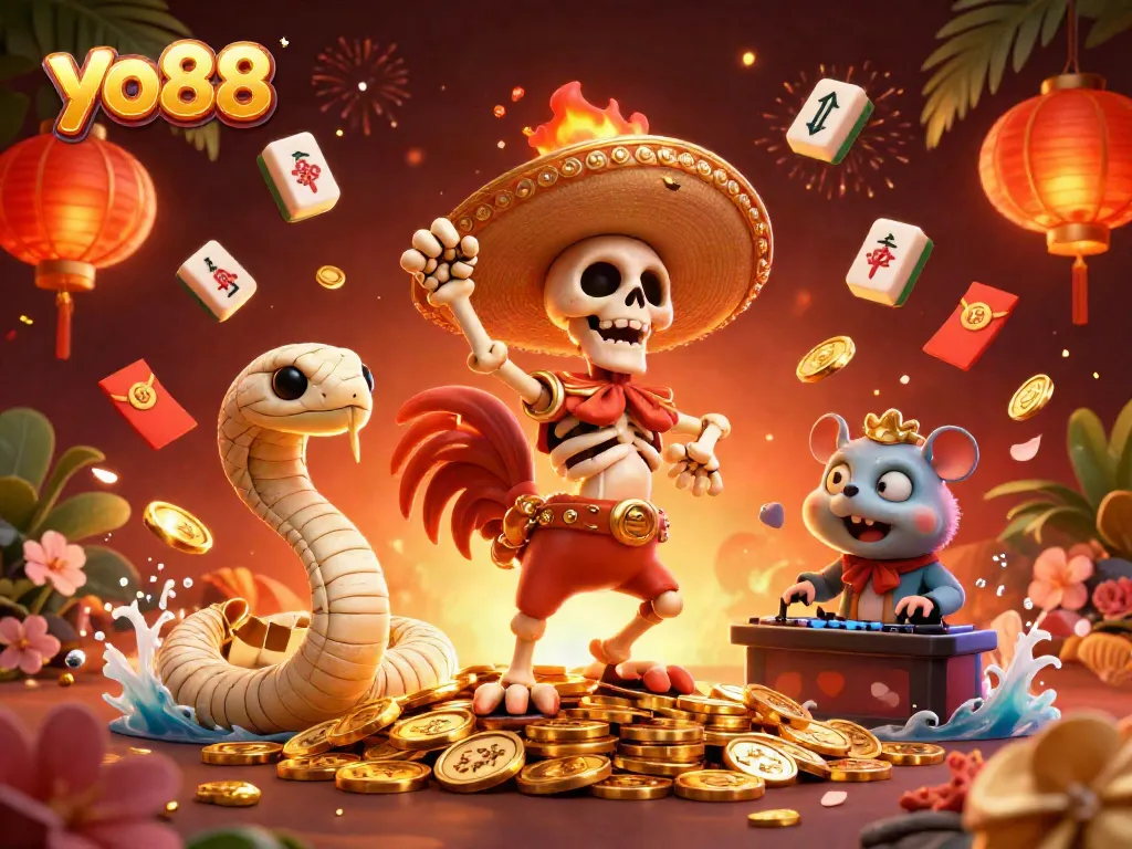 Engage in exciting gameplay at yo88 with thrilling characters and vibrant casino elements.