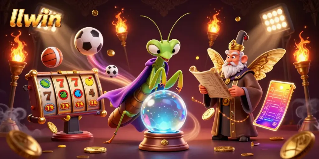 Experience thrilling gameplay at llwin with slot reels and vibrant characters.