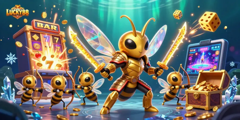 LUCKY88 showcases thrilling casino excitement with dynamic slot machines and magical characters.