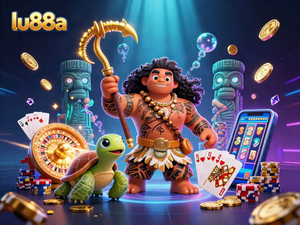 Experience thrilling gambling action with lu88a featuring a lively casino scene and exciting game elements.