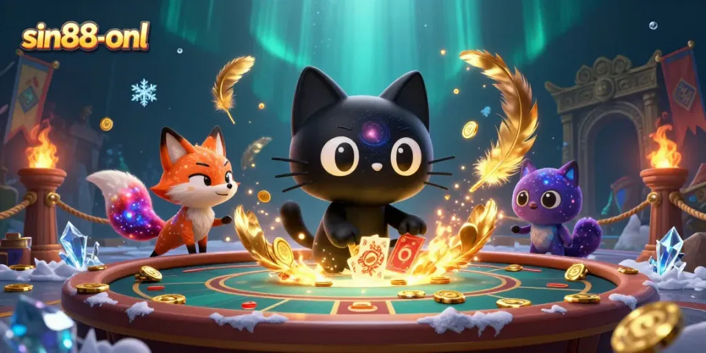 Experience thrilling gameplay at sin88-onl with a casino adventure featuring cosmic characters and winning symbols.