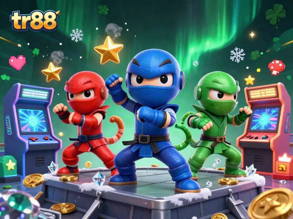 Enhance your winnings with tr88's vibrant casino-themed adventure featuring ninja chameleons.
