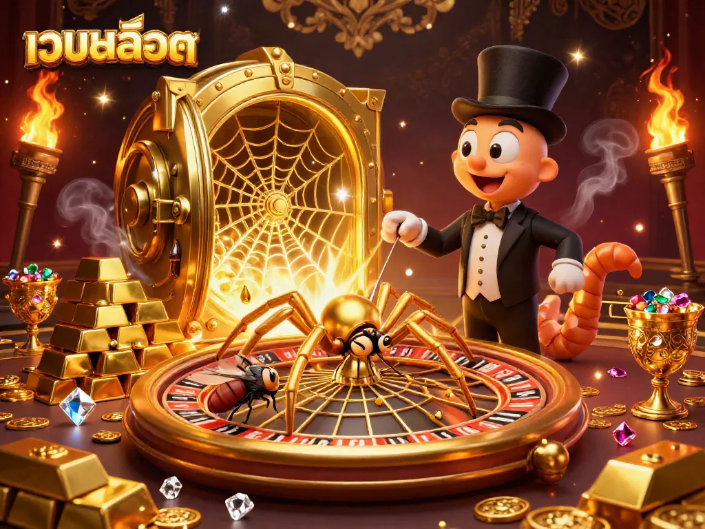 Spin to win at เว็บสล็อต with vibrant casino action and rich golden treasures.
