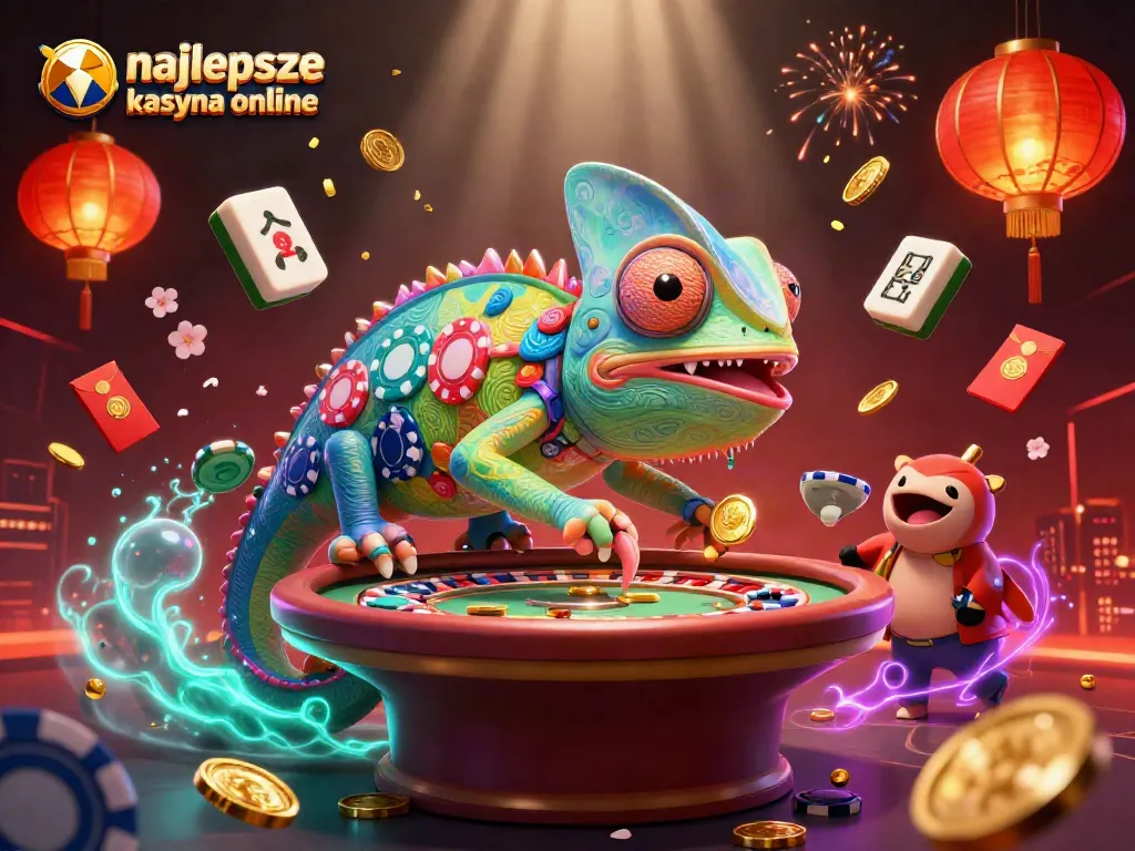 Experience the vibrant world of najlepsze kasyna online with the enchanting chameleon casino owner and dynamic gaming elements.