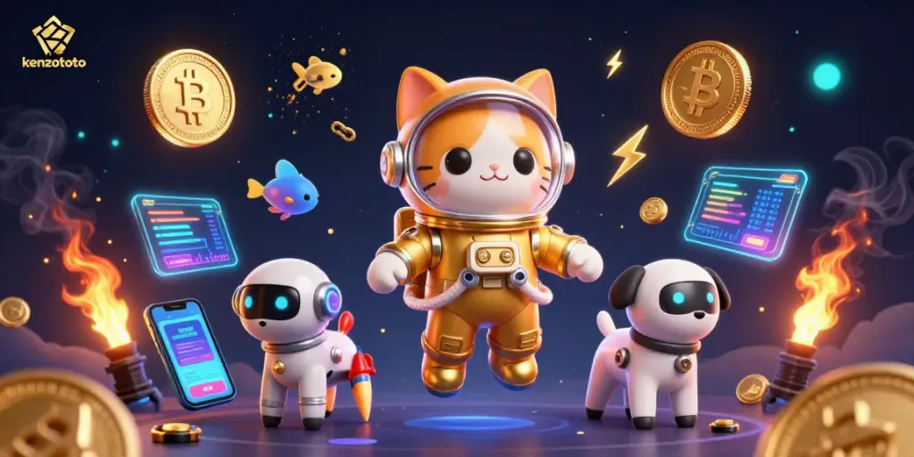 Experience kenzototo with this vibrant illustration, showcasing a thrilling online game atmosphere.
