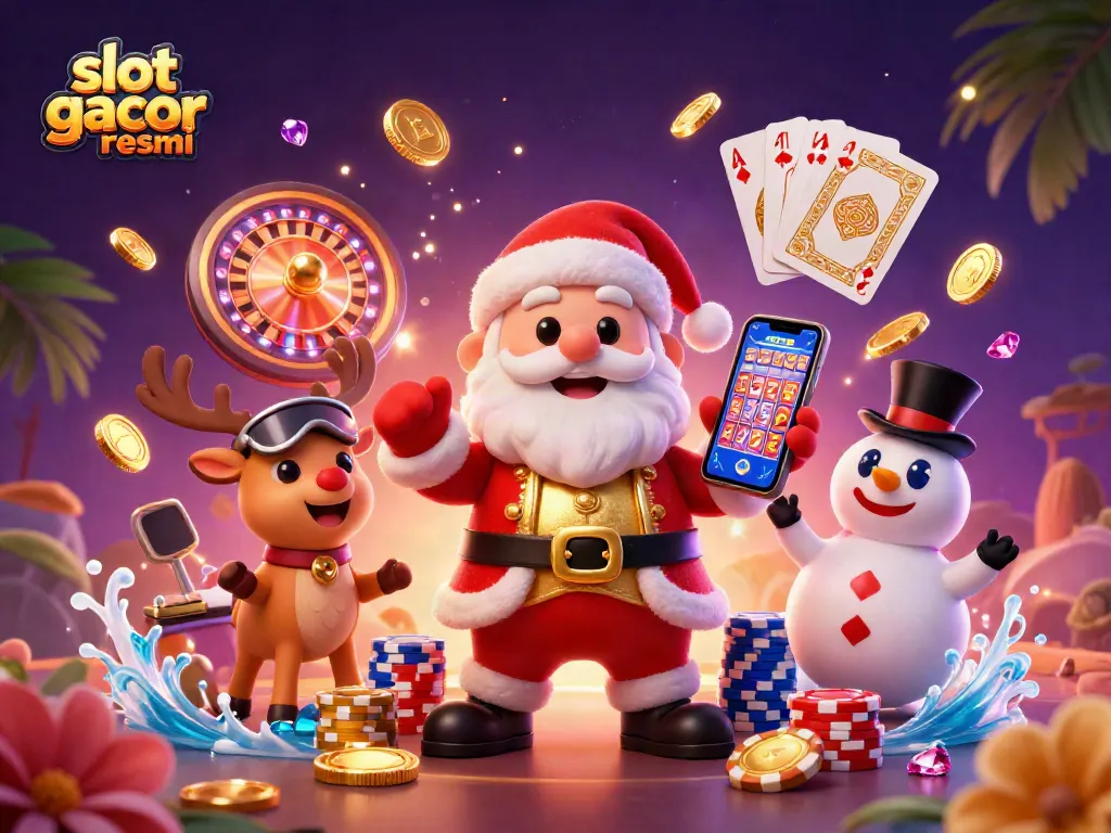 Experience excitement with slot gacor resmi as Santa celebrates big wins at the casino.