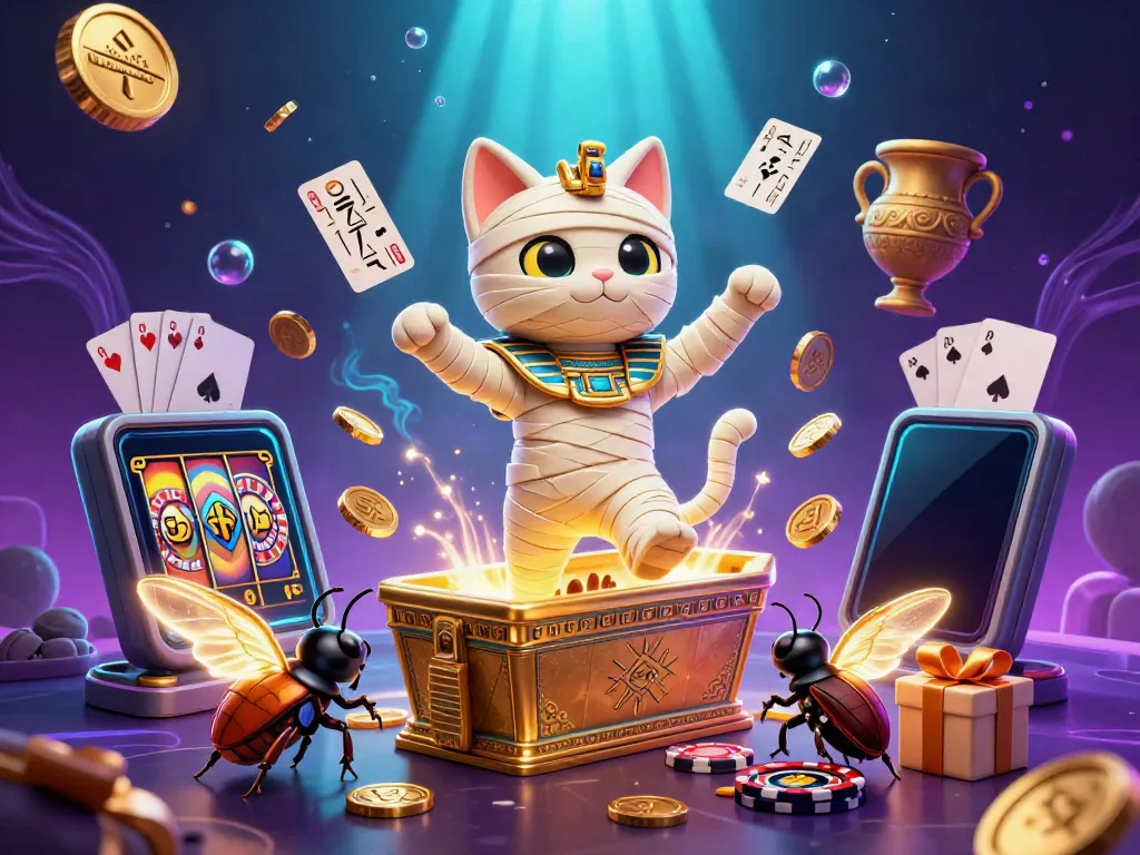 Experience hitclub-pro's casino magic with a mummy cat, scarab, and glowing games.