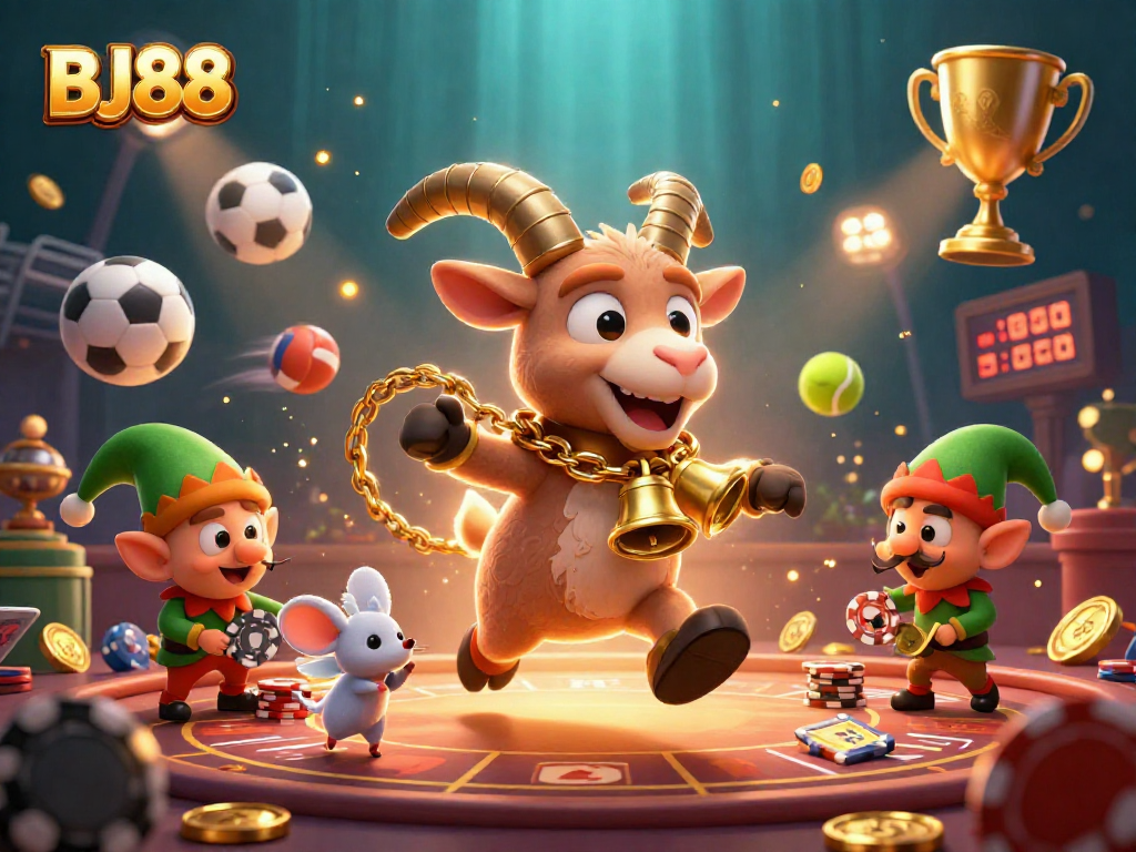 Experience exciting gameplay at BJ88 with characters in a festive online casino