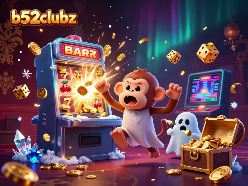 Engage with b52clubz' thrilling casino adventure featuring a ghost-hunter puppy tracking a mischievous monkey amidst spectacular jackpots.